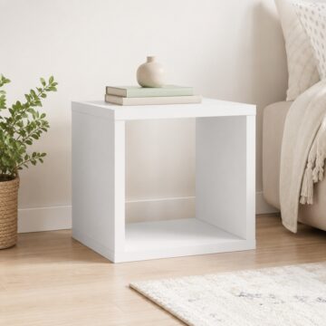 Mauri Cube Singular Storage Unit in White High Gloss/White