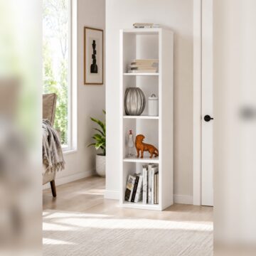 Mauri Cube 3 Shelves Storage Unit in Matt White