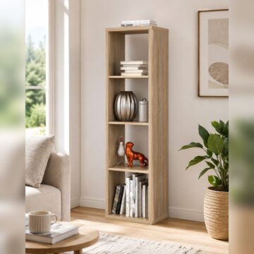 Mauri Cube 3 Shelves Storage Unit in Sonoma Oak