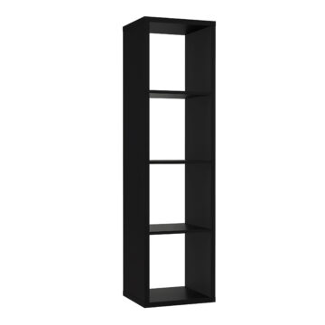 Mauri Cube 3 Shelves Storage Unit in Matte Black