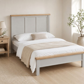 Wessex Grey 4'6 Double Panel Bed