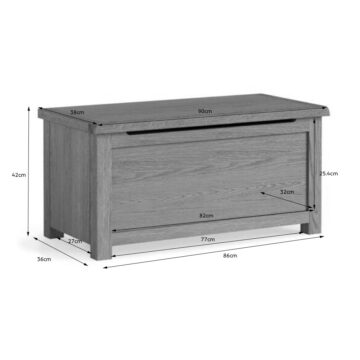 Ancroft Waxed Oak Blanket Box | Assembled