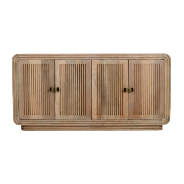 Beachfront Carved Mango Wood 4 Doors Large Sideboard