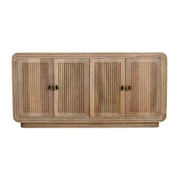Beachfront Carved Mango Wood 4 Doors Large Sideboard
