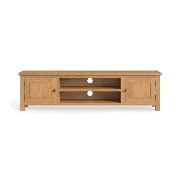 Bywell Waxed Oak Extra Large TV Unit | Fully Assembled