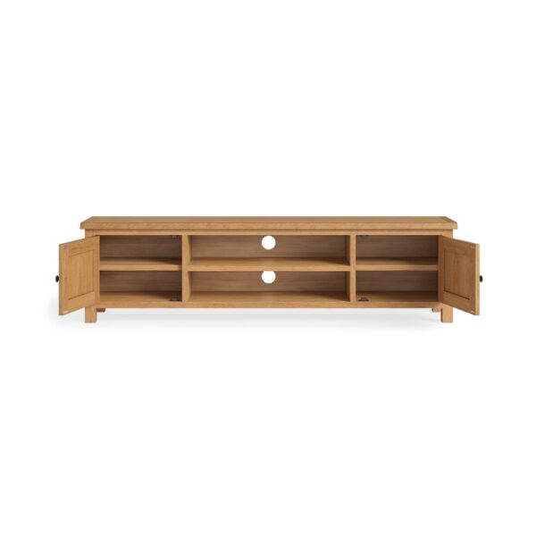 Bywell Waxed Oak Extra Large TV Unit | Fully Assembled