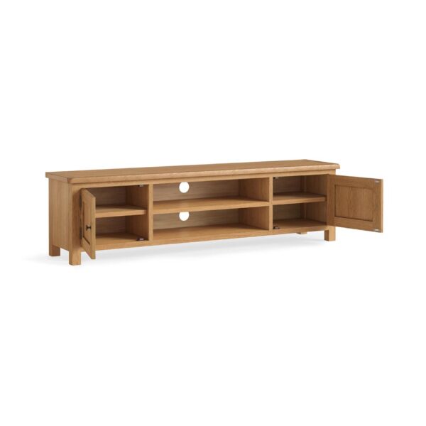 Bywell Waxed Oak Extra Large TV Unit | Fully Assembled