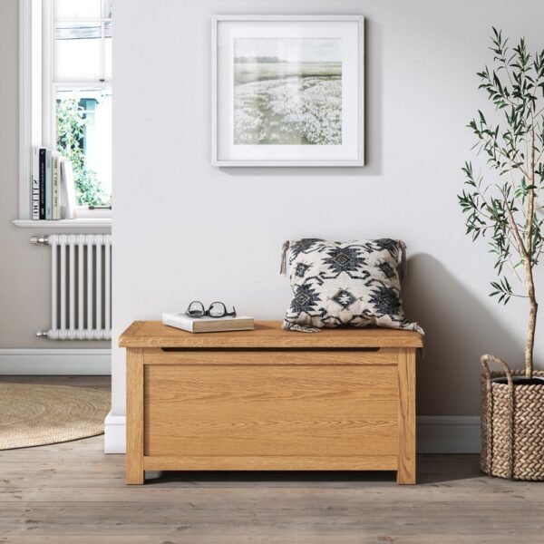 Bywell Waxed Oak Blanket Box | Fully Assembled