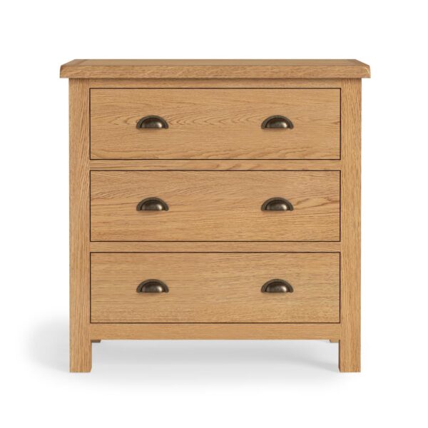Ancroft Waxed Oak Chest of 3 Drawers | Clearance