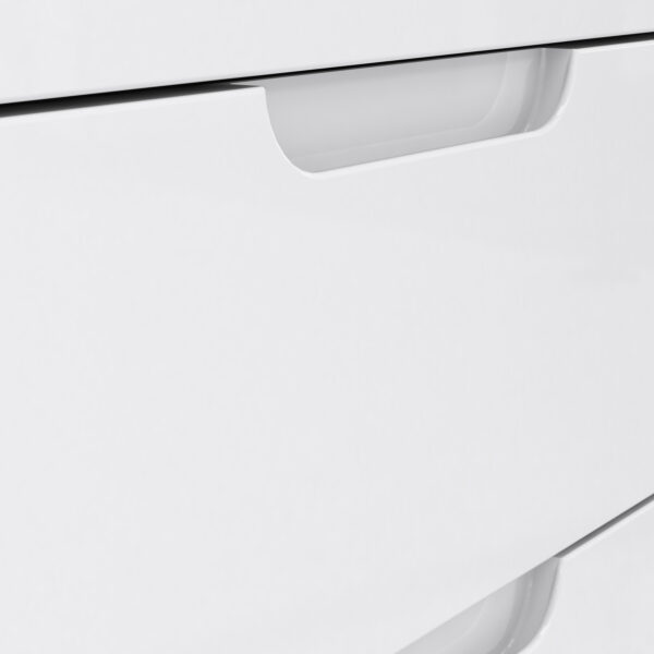 Harper 4 Chest of Drawers 1 Door in White/White High Gloss | Self Assembly