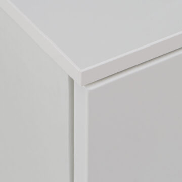 Harper Abstract Chest of in White/White High Gloss