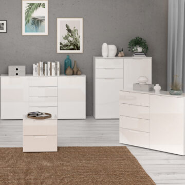Harper White 2 Drawer Bedside Table | Clearance