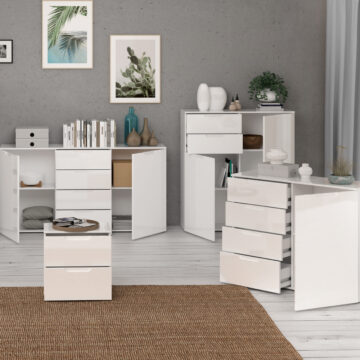Harper White 2 Drawer Bedside Table | Clearance