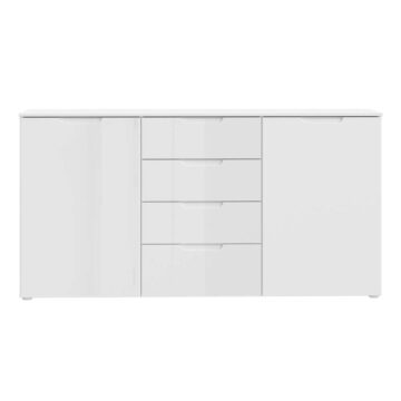Harper White 4 Drawer 2 Door Chest