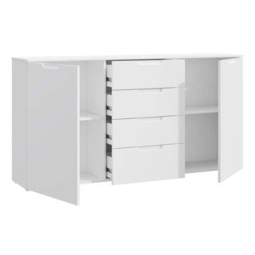 Harper White 4 Drawer 2 Door Chest