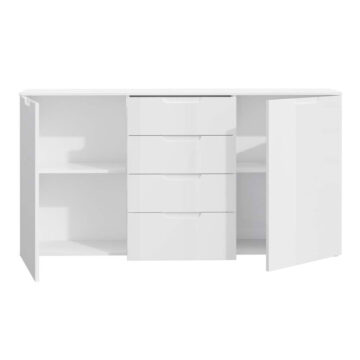 Harper White 4 Drawer 2 Door Chest