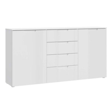 Harper White 4 Drawer 2 Door Chest