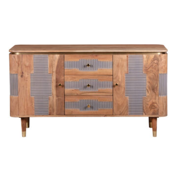 Lazenby Acacia Wood 2 Doors 3 Drawers Sideboard