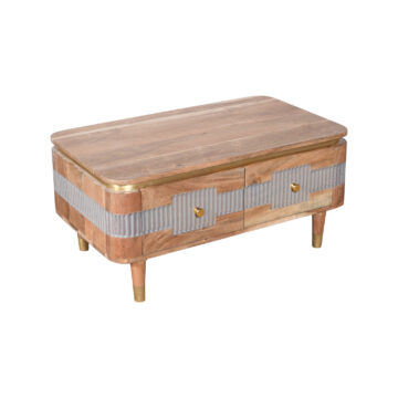 Lazenby Acacia Wood 2 Drawer Coffee Table