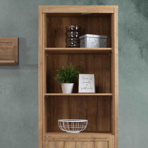 Malta Brun Shelf Unit in Waterford Oak | Self Assembly