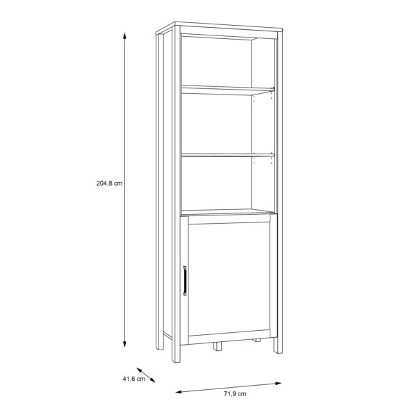 Malta Brun Shelf Unit in Waterford Oak | Self Assembly