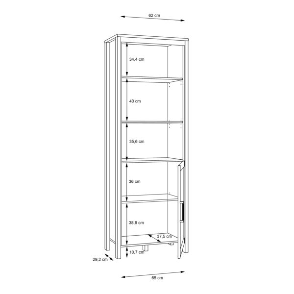 Malta Brun Shelf Unit in Waterford Oak | Self Assembly