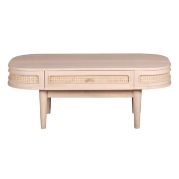 Marbella Cane & Mango Wood 1 Drawer Coffee Table