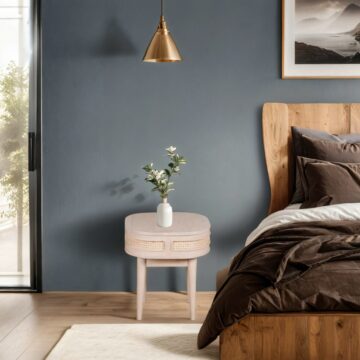 Marbella Cane & Mango Wood Bedside Table