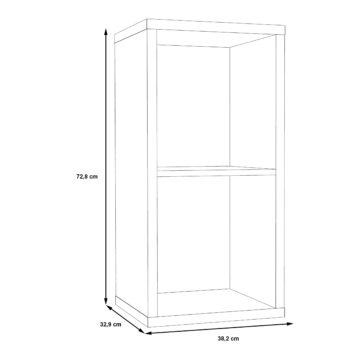 Mauri Cube 1 Shelf Storage Unit | Artisan Oak