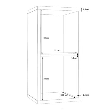 Mauri Cube 1 Shelf Storage Unit | Artisan Oak