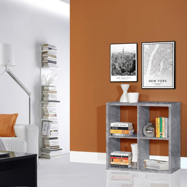 Mauri Cube 2x2 Storage Unit in Concrete Grey