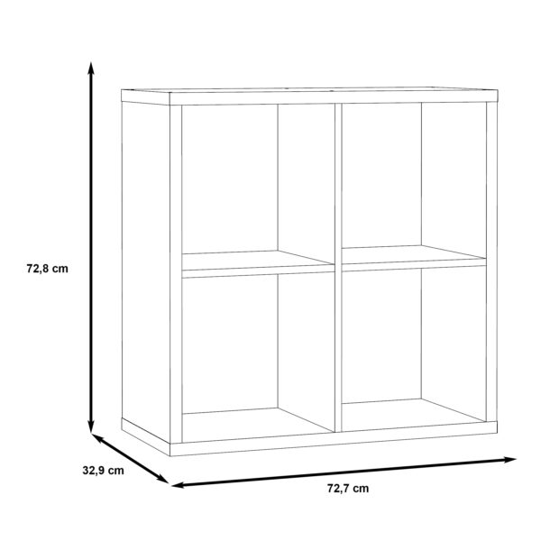 Mauri Cube 2x2 Storage Unit in Concrete Grey | Self Assembly