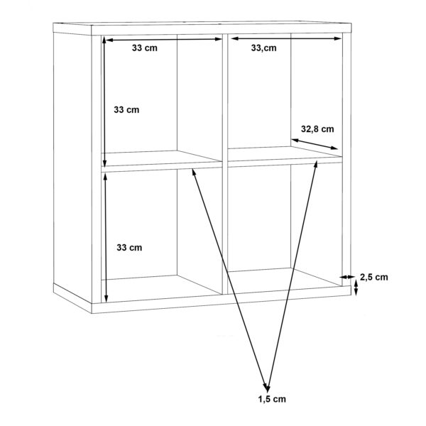 Mauri Cube 2x2 Storage Unit in Concrete Grey | Self Assembly