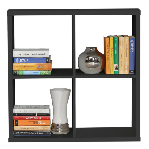 Mauri Cube 2x2 Storage Unit in Matte Black | Self Assembly