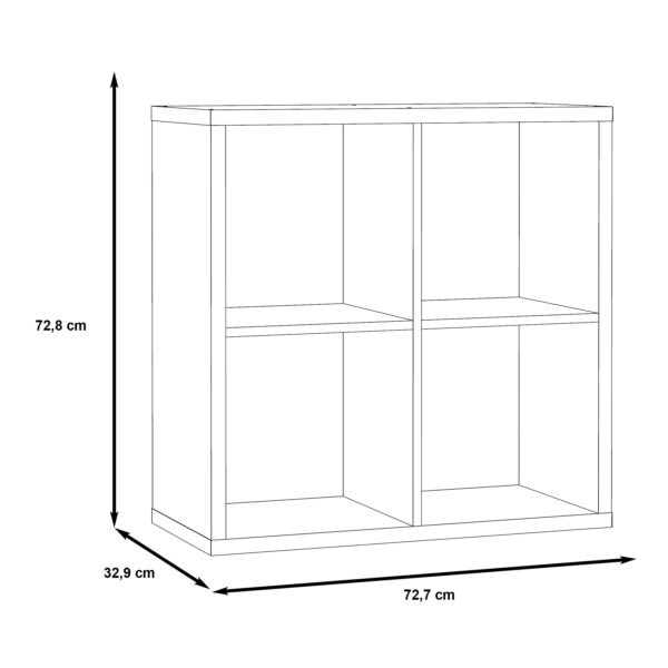 Mauri Cube 2x2 Storage Unit in Matte Black | Self Assembly