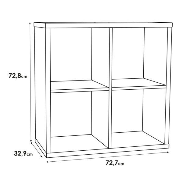 Mauri Cube 2x2 Storage Unit in Sand Oak | Self Assembly