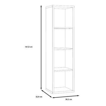 Mauri Cube 3 Shelves Storage Unit | Artisan Oak