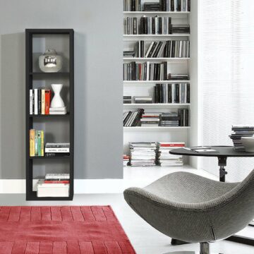Mauri Cube 3 Shelves Storage Unit in Matte Black