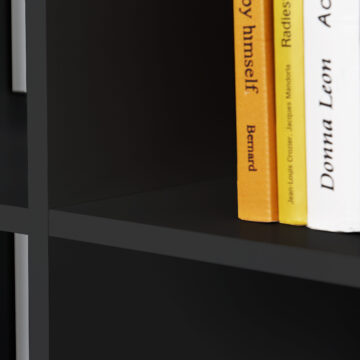 Mauri Cube 3 Shelves Storage Unit in Matte Black
