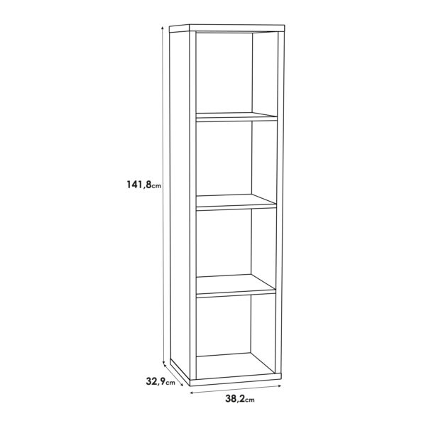 Mauri Cube 3 Shelves Storage Unit in Matt White | Self Assembly