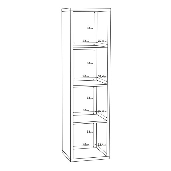 Mauri Cube 3 Shelves Storage Unit in Matt White | Self Assembly