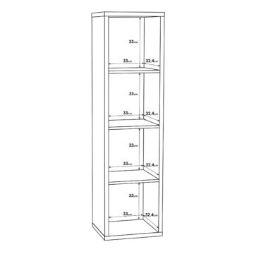 Mauri Cube 3 Shelves Storage Unit | Matt White
