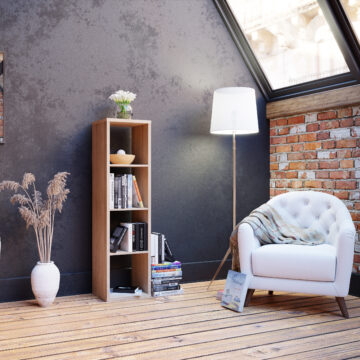 Mauri Cube 3 Shelves Storage Unit | Sonoma Oak