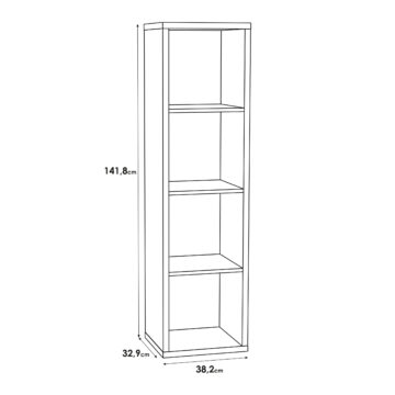 Mauri Cube 3 Shelves Storage Unit | Sonoma Oak