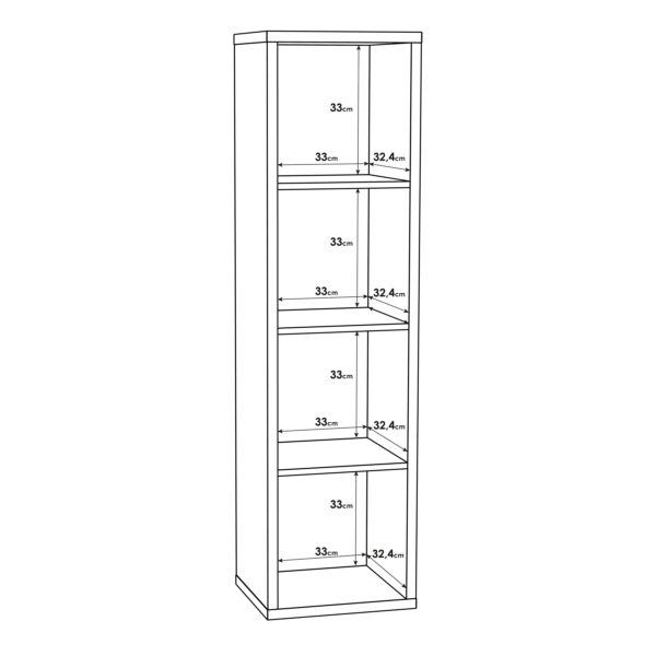 Mauri Cube 3 Shelves Storage Unit in Sonoma Oak | Self Assembly