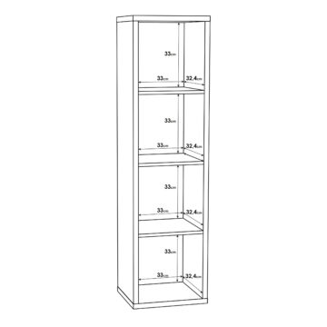 Mauri Cube 3 Shelves Storage Unit | Sonoma Oak