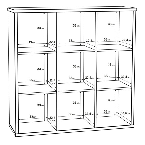 Mauri Cube 3x3 Storage Unit in Concrete Grey | Self Assembly