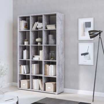 Mauri Cube 3x5 Storage Unit in Concrete Grey