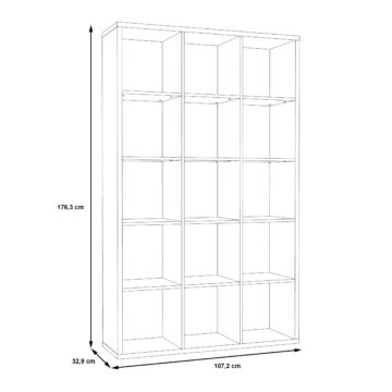 Mauri Cube 3×5 Storage Unit | Concrete Grey