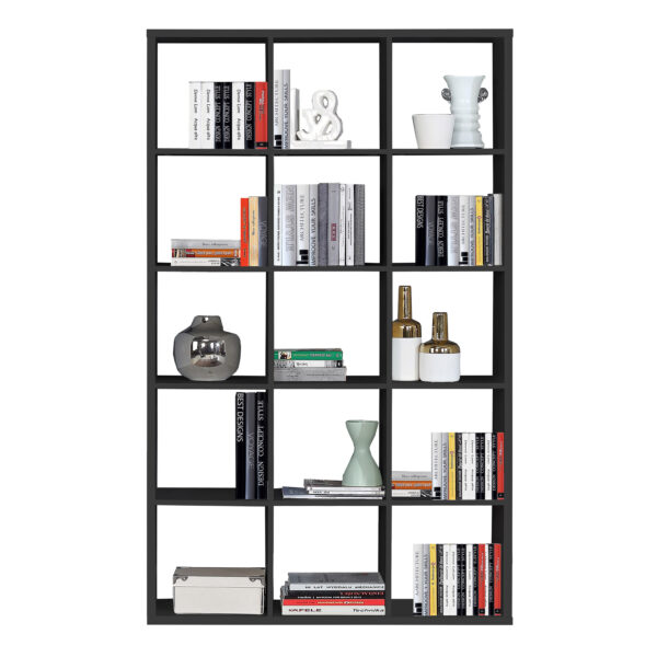 Mauri Cube 3x5 Storage Unit in Matte Black | Self Assembly